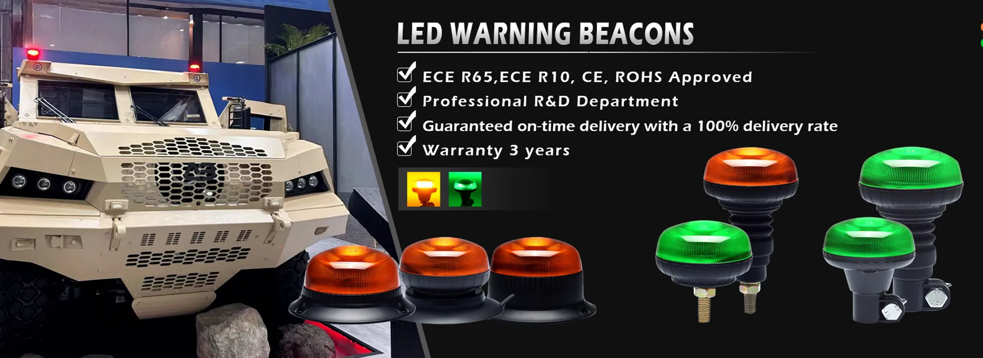 Low Dome LED Beacons