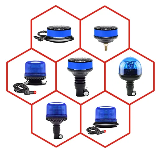ECE R65 R10 Blue LED Strobe Beacons