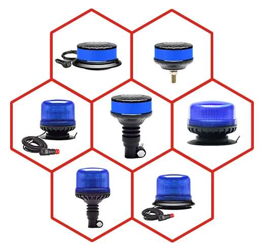 ECE R65 R10 Blue LED Strobe Beacons