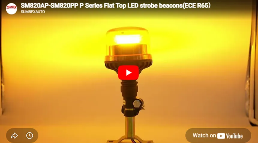 SM820AP-SM820PP P Series Flat Top LED strobe beacons(ECE R65）