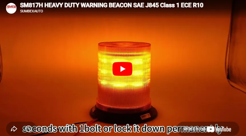 SM817H HEAVY DUTY WARNING BEACON SAE J845 Class 1 ECE R10